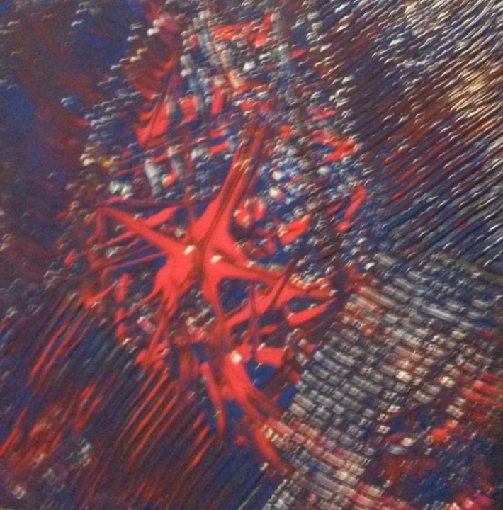 Schilderij getiteld "Galaxie perdue" door Nanoun, Origineel Kunstwerk, Acryl