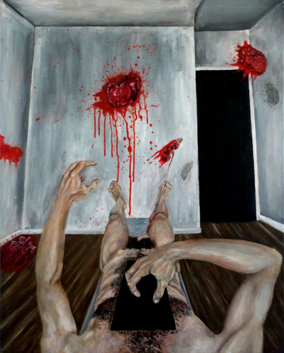 Peinture intitulée "Recherchons l’imman…" par Xp, Œuvre d'art originale, Acrylique