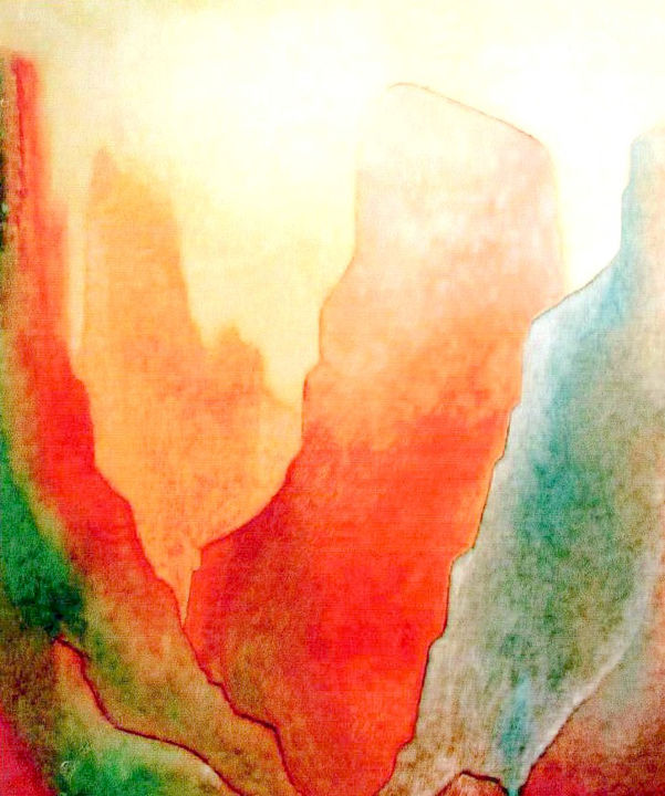 Peinture intitulée "Canyon.jpg" par Xristo, Œuvre d'art originale, Huile