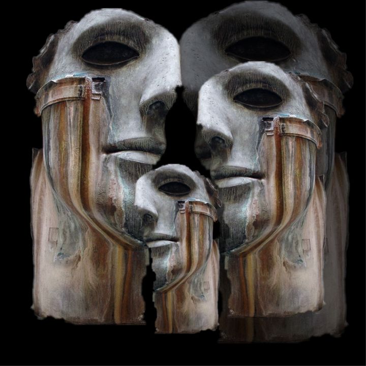 Digital Arts titled "three heads and ref…" by Xtofer, Original Artwork, Digital Photography