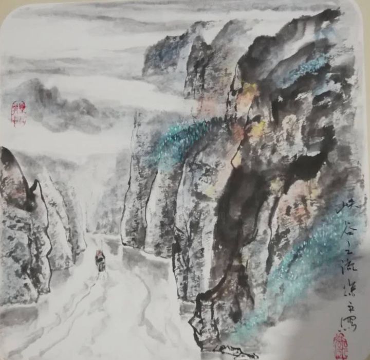 Pintura intitulada "Xu Ping, Chinese Pa…" por Ping Xu Xu Ping, Obras de arte originais, Aquarela