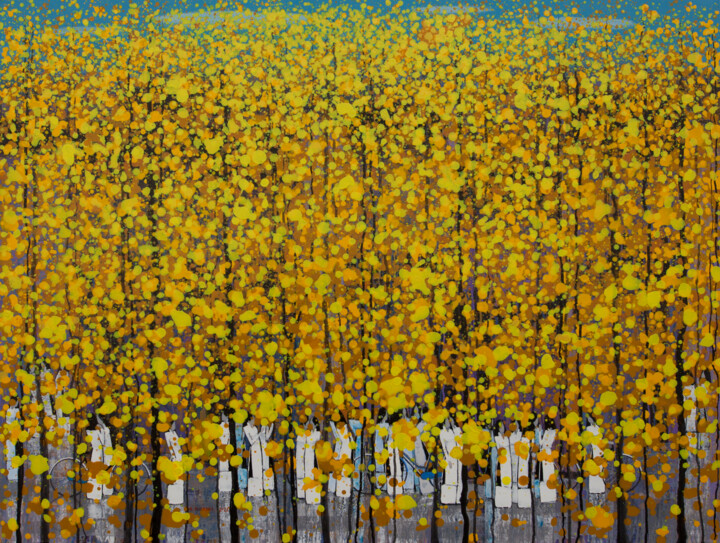 Pittura intitolato "After autumn rain 4" da Xuan Khanh Nguyen, Opera d'arte originale, Acrilico