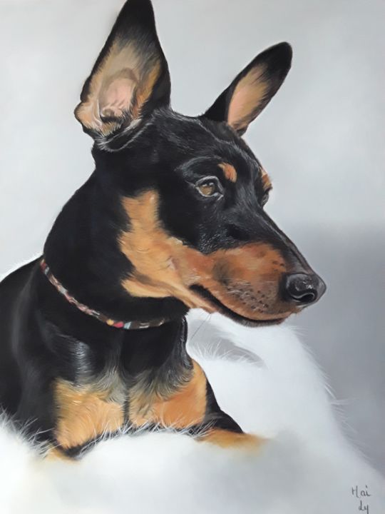 Painting titled "Jack" by Xuan Mai Ly, Original Artwork, Pastel