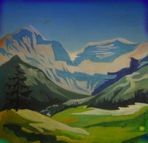 Painting titled "mountaines" by Boris Sazonov, Original Artwork