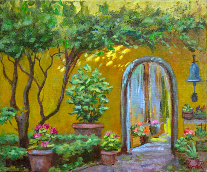 Pittura intitolato "Tuscany" da Yana Ros, Opera d'arte originale, Olio