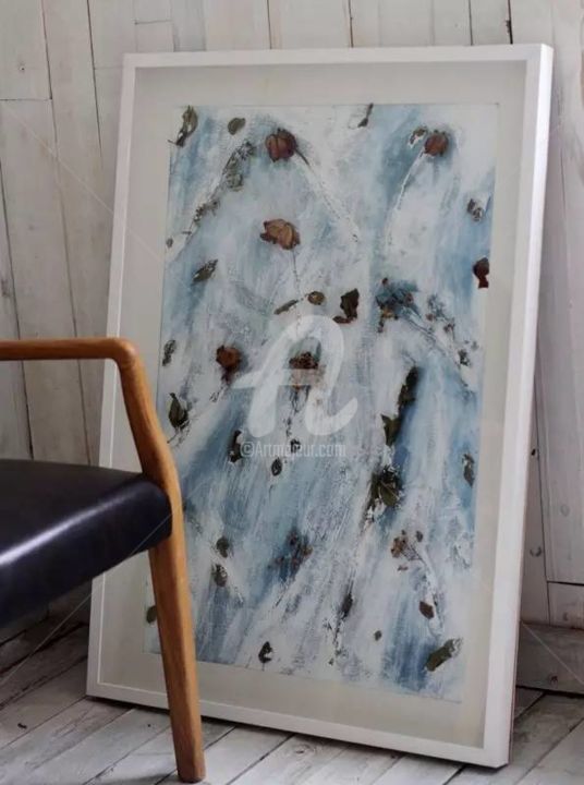 Schilderij getiteld "Blue" door Echo He, Origineel Kunstwerk, Acryl