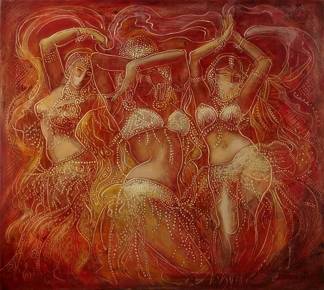 Pittura intitolato "Belly dance" da Natalie Yacenik, Opera d'arte originale, Olio