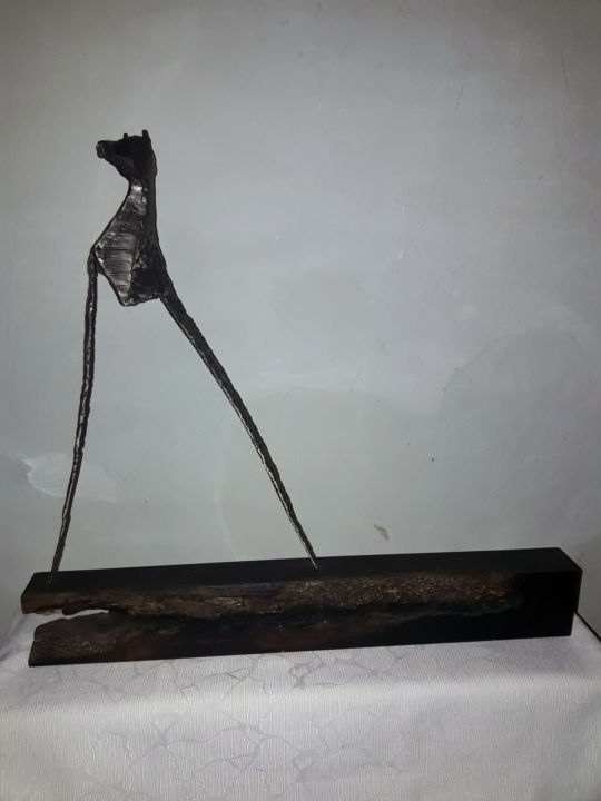 Sculpture titled "horse2" by Yeti, Original Artwork, Metals