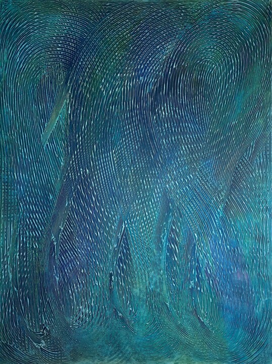 Картина под названием "Eternity Waves II" - Yael Salomon, Подлинное произведение искусства, Акрил