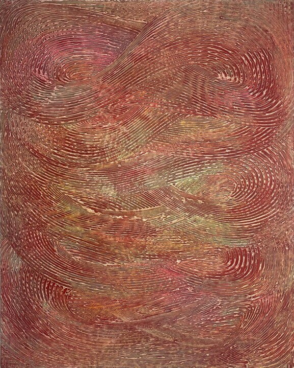 Painting titled "Eternity Waves IV" by Yael Salomon, Original Artwork, Acrylic