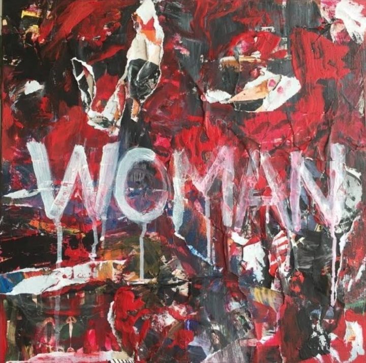 Painting titled "woman" by Yağmur Turan, Original Artwork, Collages