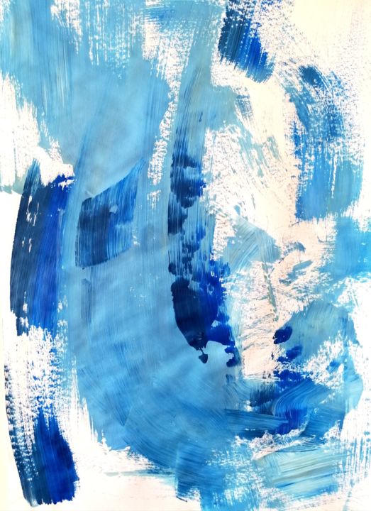 "Blue Abstraction no…" başlıklı Tablo Yağmur Turan tarafından, Orijinal sanat, Akrilik