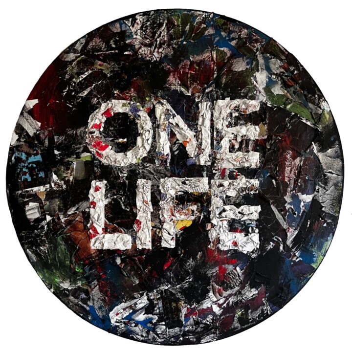 Painting titled "One life" by Yağmur Turan, Original Artwork, Collages