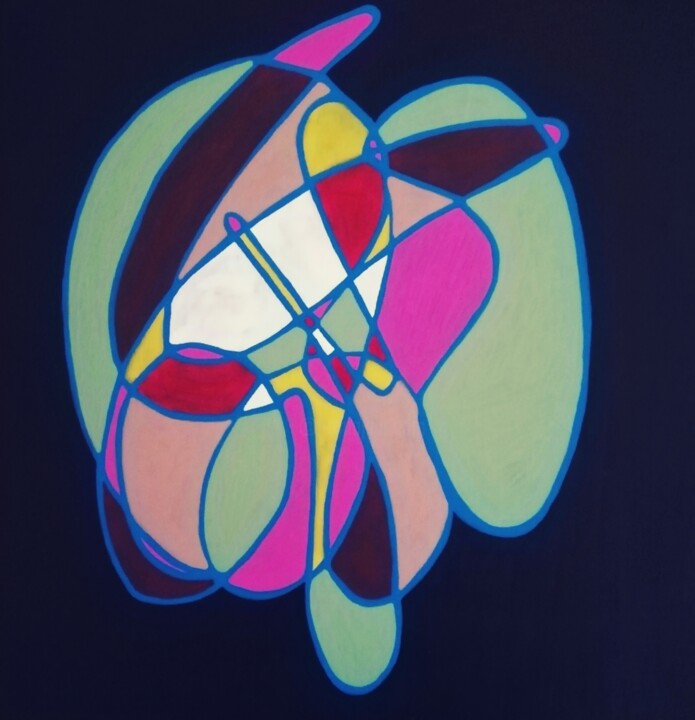 Peinture intitulée "A13 yahya ahssaini" par Yahya Ahssaini, Œuvre d'art originale, Acrylique Monté sur Châssis en bois
