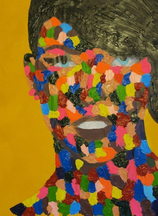 Painting titled "Color Me Happy" by Yair Shoshani, Original Art, Acrylic