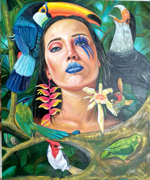 Painting titled "Natural" by Yaisel Fonseca, Original Artwork, Acrylic
