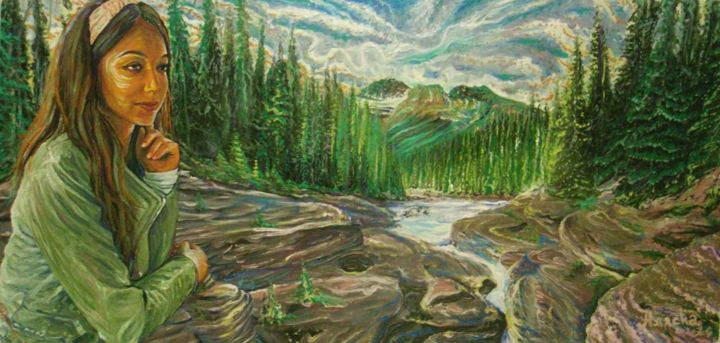 Картина под названием "Аляска" - Андрей Гергележиу, Подлинное произведение искусства, Масло
