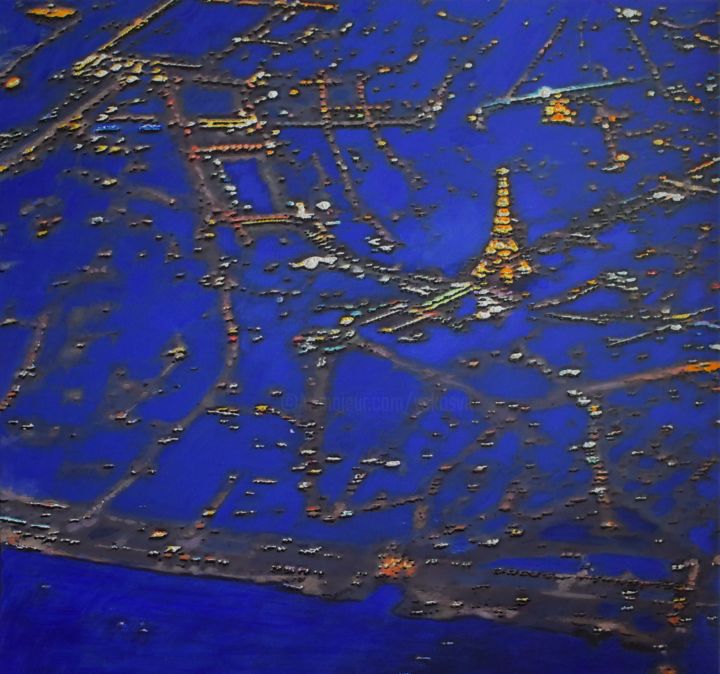 Pintura intitulada "Paris" por Svitlana Yatsenko, Obras de arte originais, Acrílico