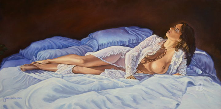 Картина под названием "Королева" - Игорь Якунин, Подлинное произведение искусства, Масло