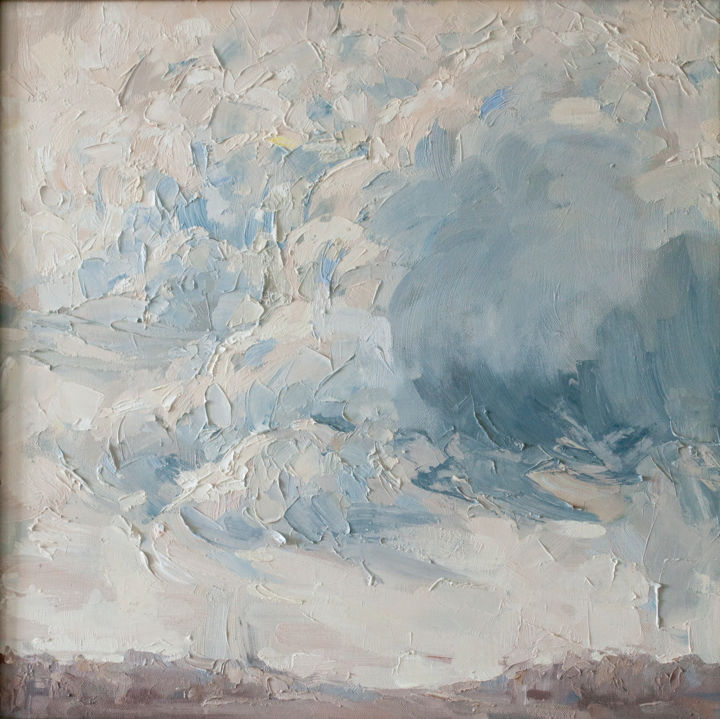 Painting titled "sky" by Lily Yakupova, Original Artwork, Oil