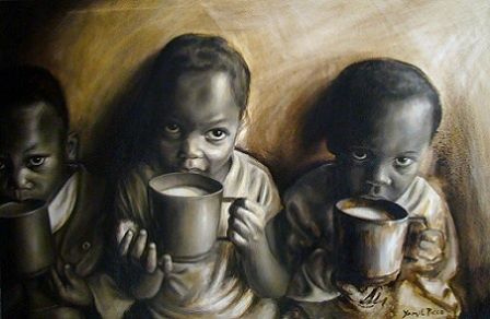 Pintura titulada "Copa de leche" por Yamil Picco, Obra de arte original
