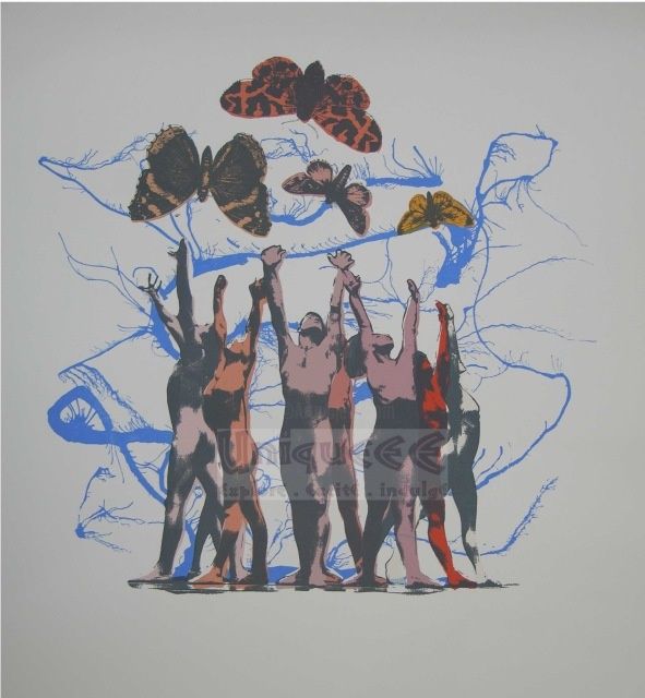 Gravures & estampes intitulée "Born To Be Free (2)" par Yamy Engelmeyer, Œuvre d'art originale