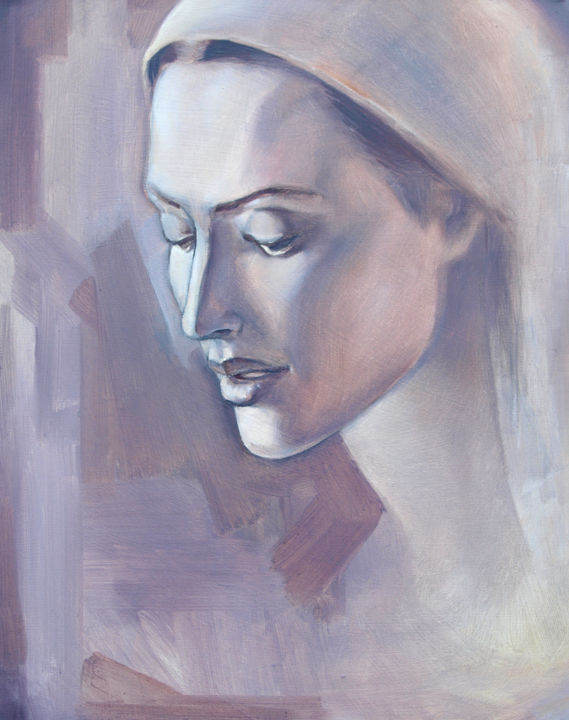 Malerei mit dem Titel "Portrait" von Yan Vita, Original-Kunstwerk, Acryl