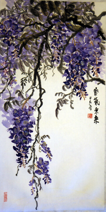紫藤 紫气东来, 絵画 燕紫007によって | ArtMajeur