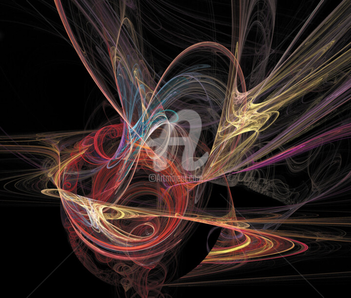 Digital Arts titled "Energy Flows" by Yana Apon, Original Artwork, 2D Digital Work