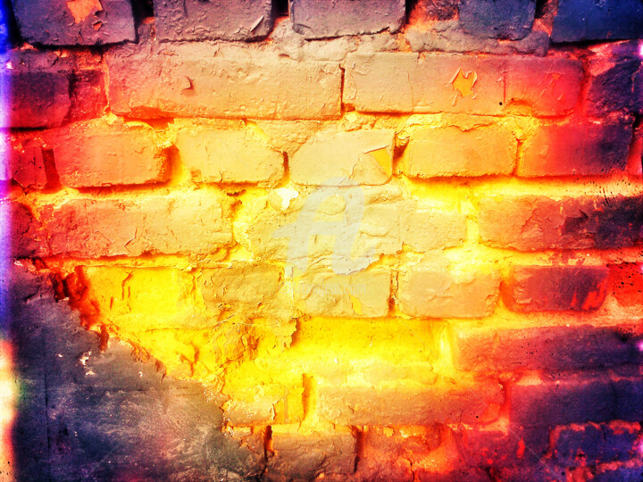 Photography titled "Multicoloured Brick…" by Yana Apon, Original Artwork