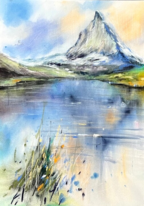 "Matterhorn #2" başlıklı Tablo Yana Ivannikova tarafından, Orijinal sanat, Suluboya