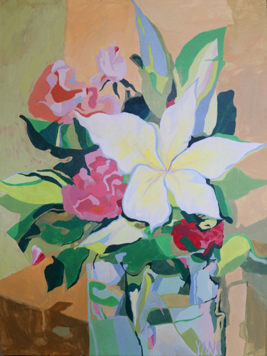 Painting titled "Bouquet" by Yana Koretska, Original Artwork, Acrylic