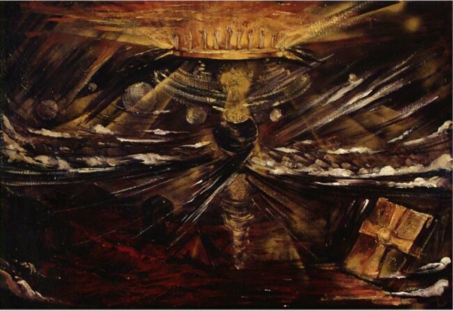 Painting titled "Lux Occulta" by Yana Nersesova, Original Artwork