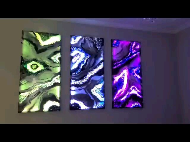 Design intitulée "epoxy resin panels…" par Yana Rafael, Œuvre d'art originale, Luminaire