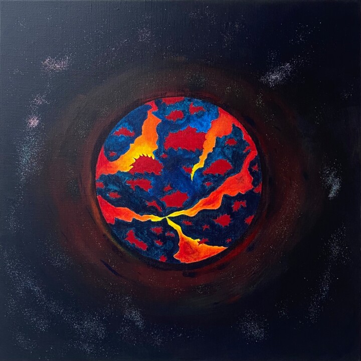 Картина под названием "Martian Force" - Yana Virtuoso, Подлинное произведение искусства, Акрил Установлен на Деревянная рама…