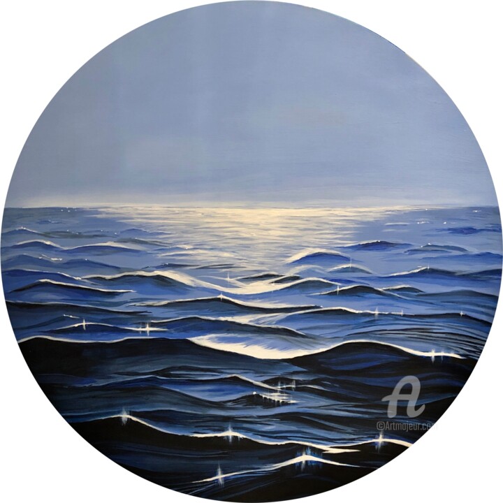 Painting titled "Sea" by Yana Yushkova, Original Artwork, Acrylic
