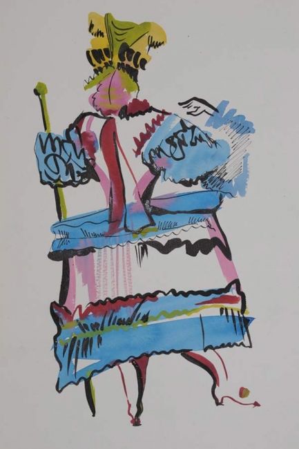 Painting titled "Mood" by Yana Kuzinets, Original Art,
