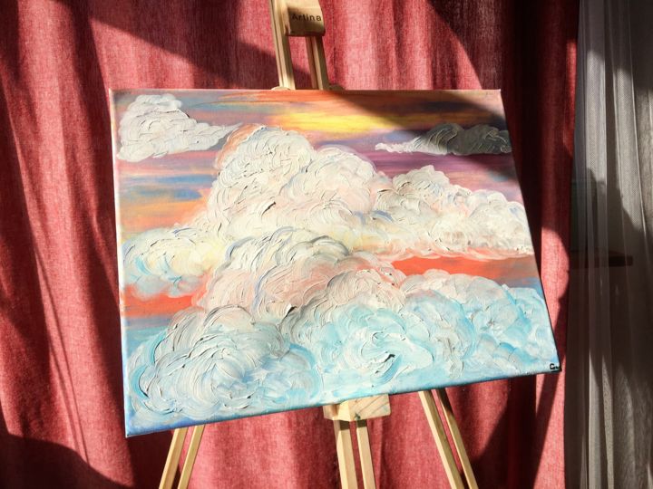 Painting titled "Wolken" by Sunny, Original Artwork