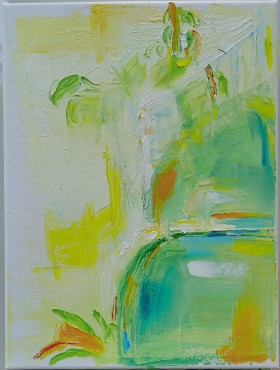 绘画 标题为“《小院阳光》” 由洋 李, 原创艺术品, 油