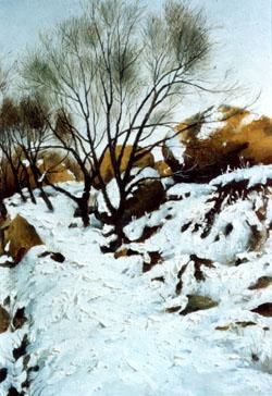 "tree-snow" başlıklı Resim Anne Yang tarafından, Orijinal sanat