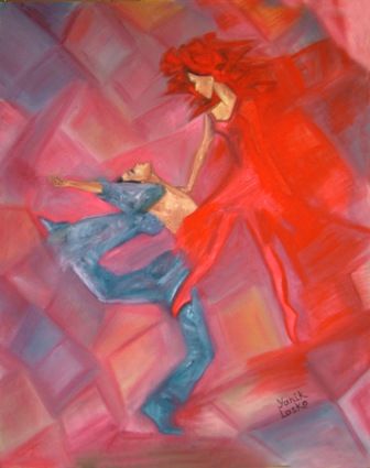 Картина под названием "Dance" - Yanik Lasko, Подлинное произведение искусства, Масло