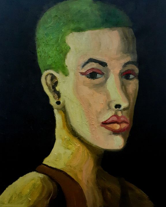 Peinture intitulée "Devon" par Yan Cue, Œuvre d'art originale, Huile