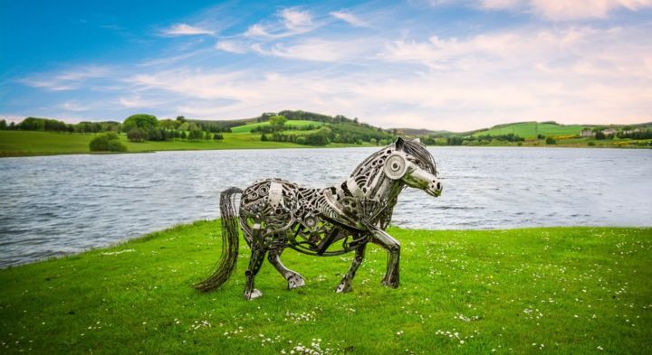 Sculpture titled "magnus.jpg" by Yann Bour, Original Artwork, Metals