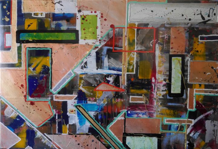 Peinture intitulée "Exploration" par Yann Guillerd, Œuvre d'art originale, Acrylique