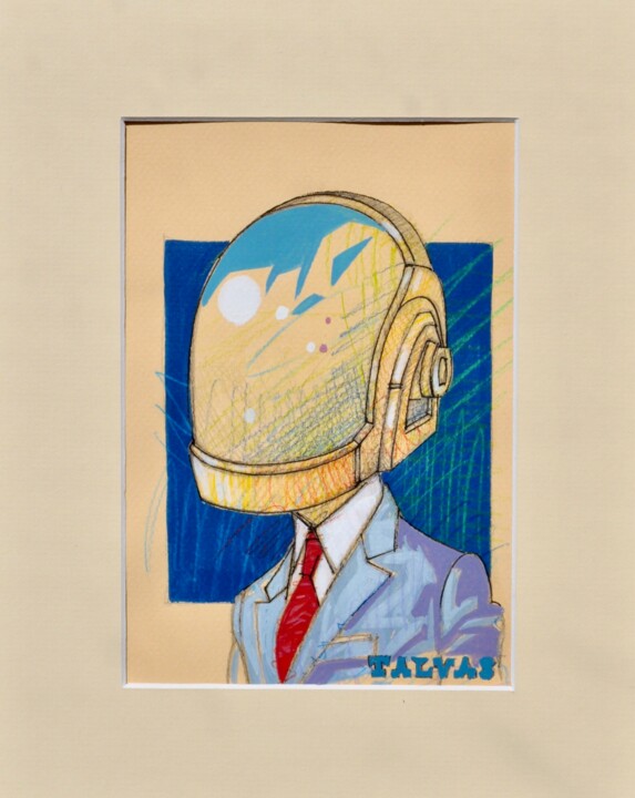 Desenho intitulada "Daft Punk 2" por Yann Michael Talvas, Obras de arte originais, Acrílico