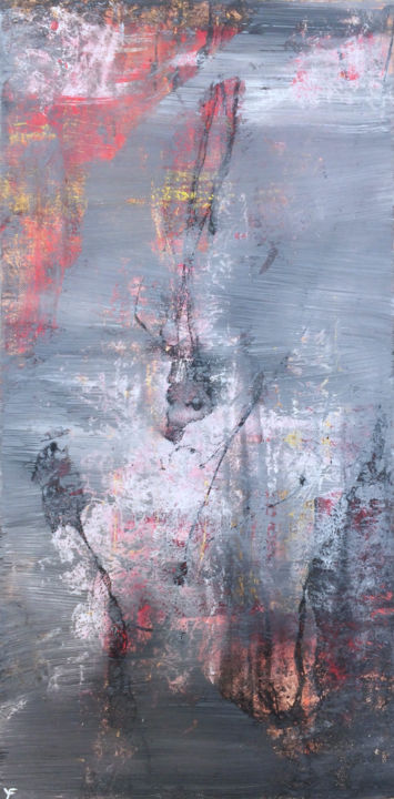 Painting titled "Grey Motion by Yann…" by Jana Fabianova, Original Artwork, Acrylic