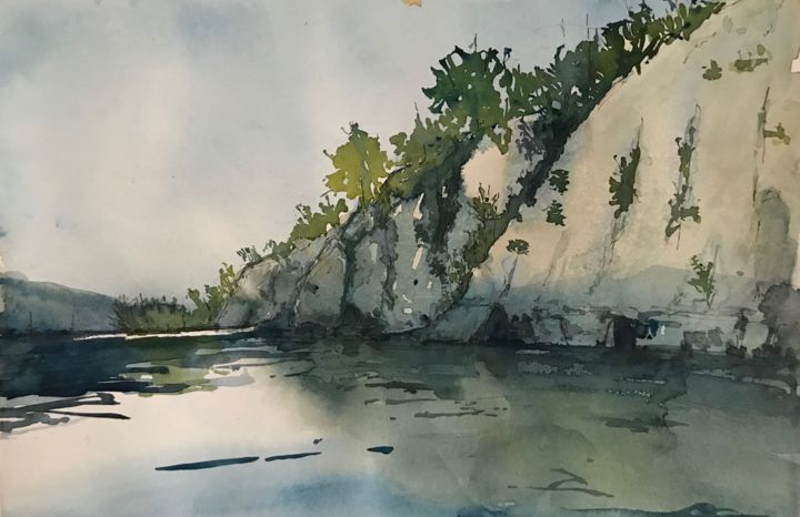 Painting titled "img-6390.jpg" by Yann Chalopin, Original Artwork, Watercolor