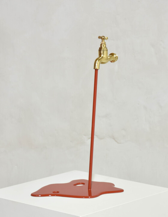 雕塑 标题为“Le liquide rouge” 由Yannick Bouillault, 原创艺术品, 金属