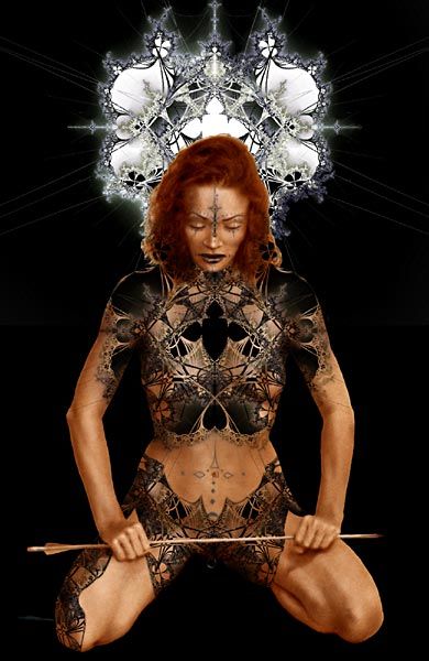 Arts numériques intitulée "Femme fractale1" par Yannick Chosse, Œuvre d'art originale