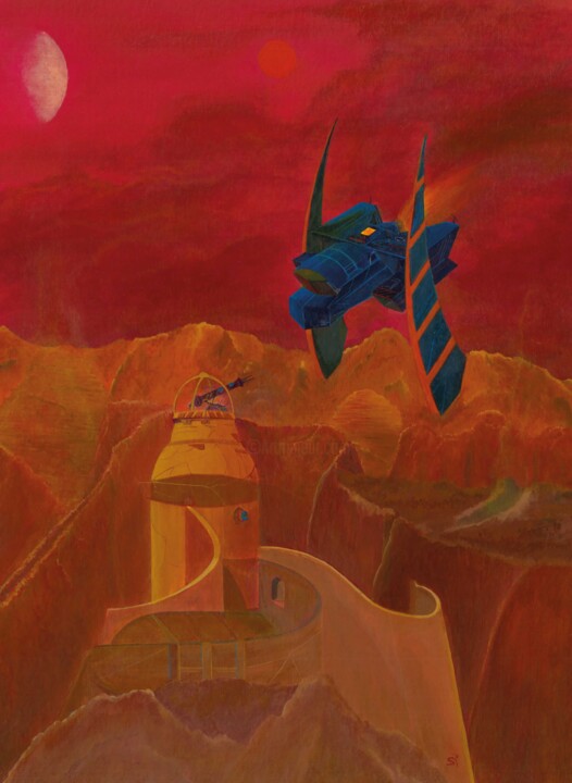 Pintura intitulada "72000 On Mars" por Yannick Savineau, Obras de arte originais, Tinta